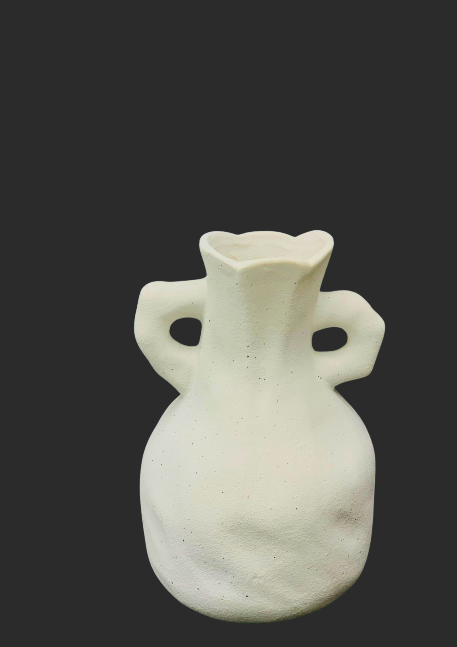 White Ceramic Vase, Tall