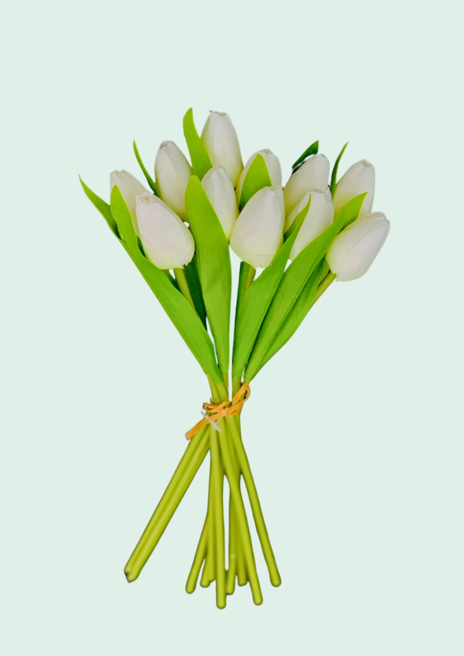 White tulip bouquet styling for a wedding event
